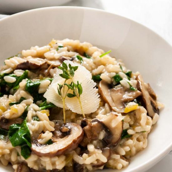 Mushroom & Spinach Risotto