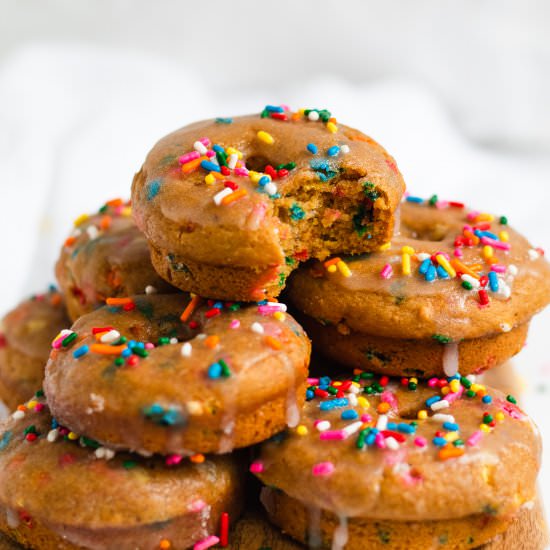 Vegan Birthday Cake Donuts