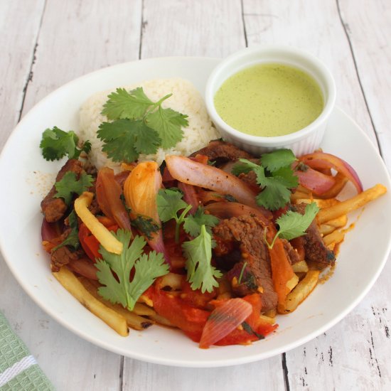 Peruvian Lomo Saltado Beef Stir Fry