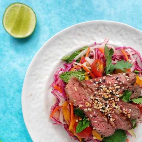 Vibrant Steak Noodle Salad