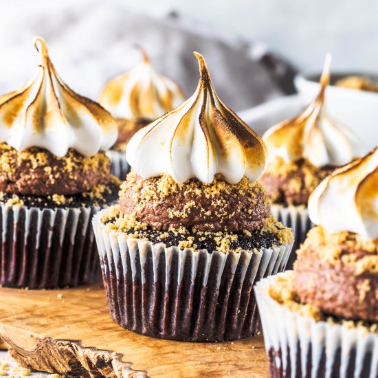 Vegan S’mores Cupcakes