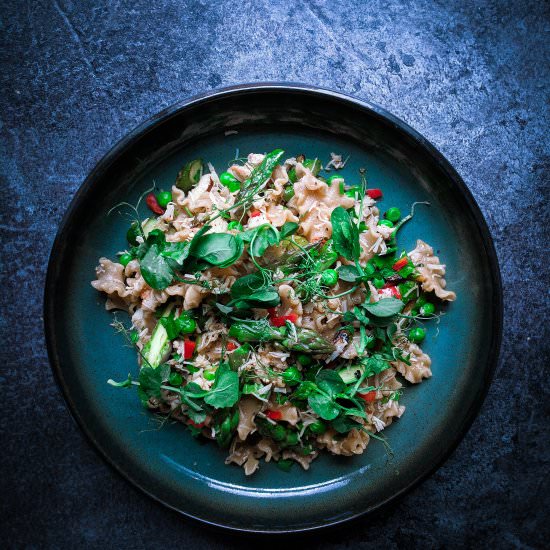 Crab, Chilli and Fresh Pea Pasta