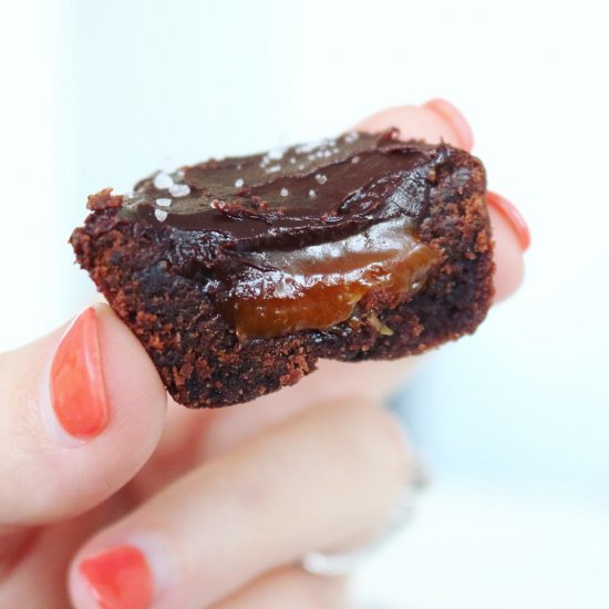 Brownie and Caramel Mini Tarts