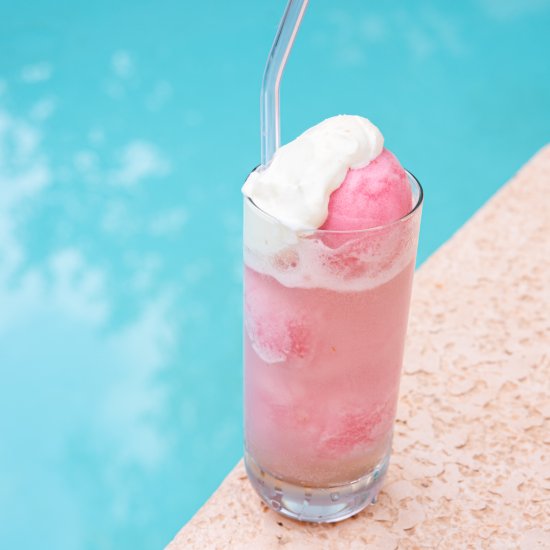 Rhubarb Lime Italian Soda