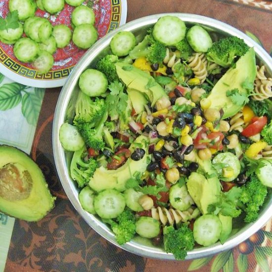 Green Trio, Corn, Tomato Salad