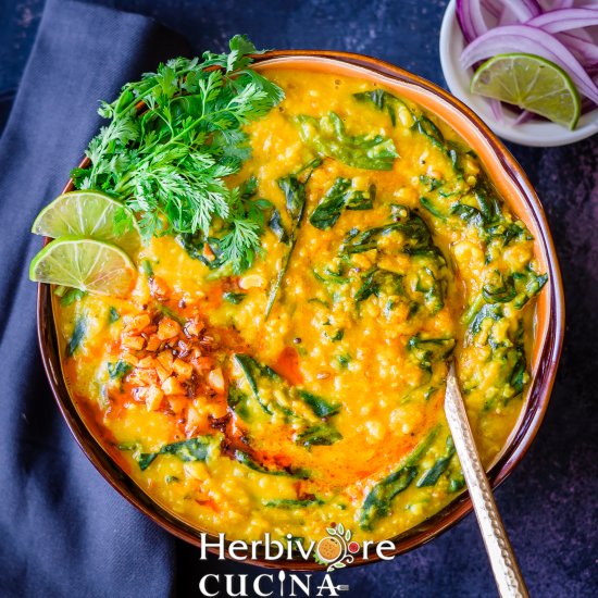 Instant Pot Spinach Dal with Rice