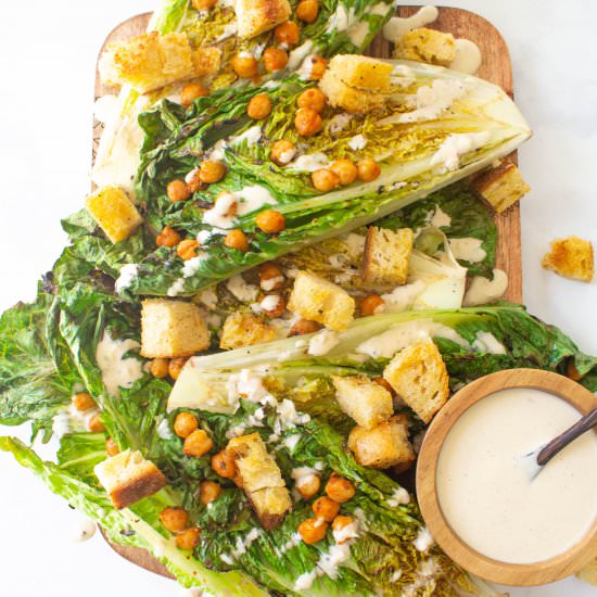 Vegan Grilled Caesar Salad