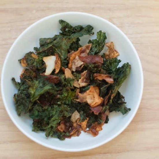 Baked Kale Chips Snack Mix