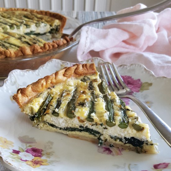 Asparagus Goat Cheese Quiche