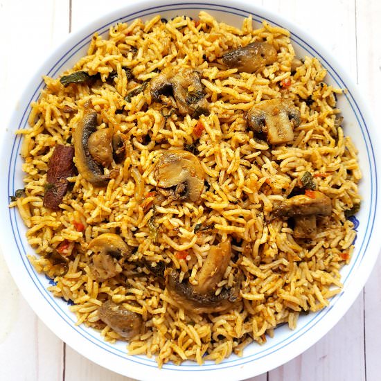 Mushroom Biryani – Instant Pot