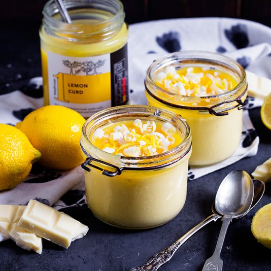 White Choc and Lemon Pots de Creme