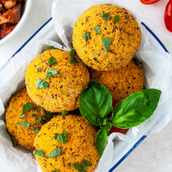 Vegetarian Arancini With Aubergines