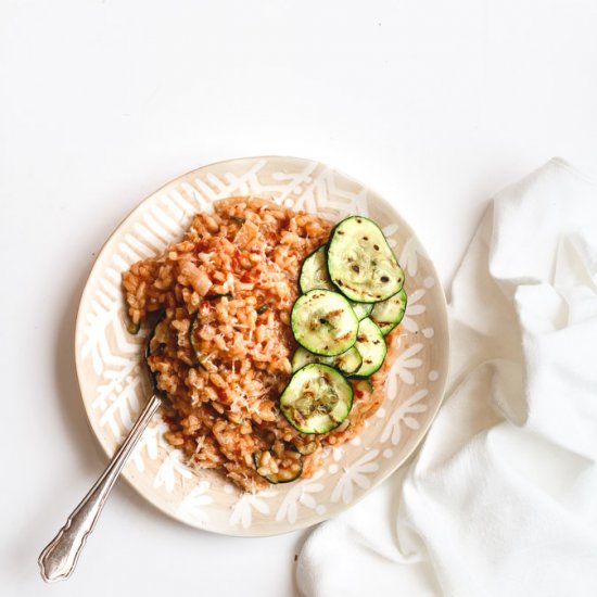 Simple Creamy Tomato Risotto