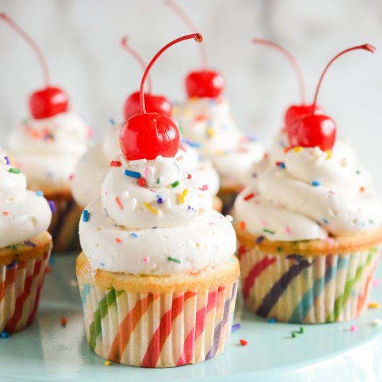 Confetti Cupcakes with Buttercream