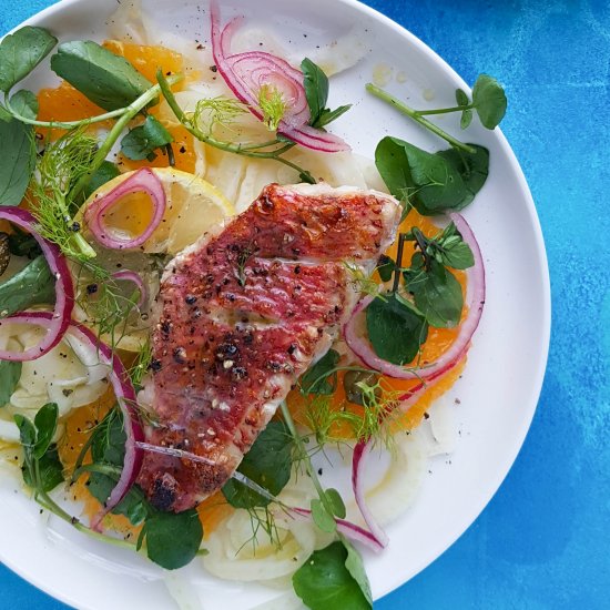 Red Mullet, Orange and Fennel Salad