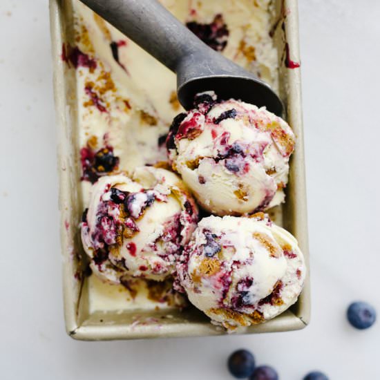 Blueberry Mascarpone Ice Cream