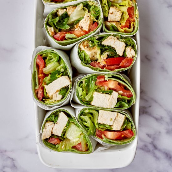 Chicken Caesar Salad Wraps