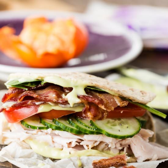 HONEY AVOCADO TURKEY BACON SANDWICH