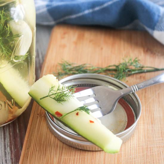 Easy Zucchini Refrigerator Pickles