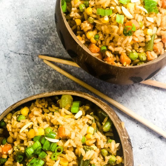 Easy Vegan Fried Rice (Oil-Free)