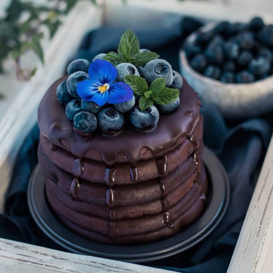 Chickpea flour chocolate pancakes