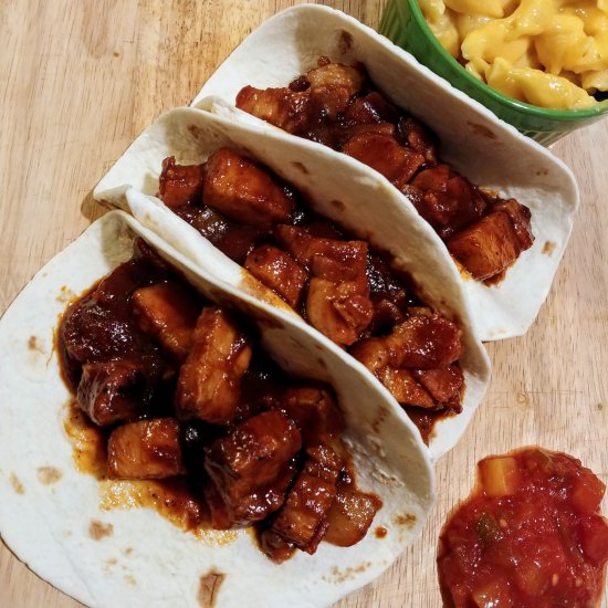 BBQ PORK BELLY TACOS