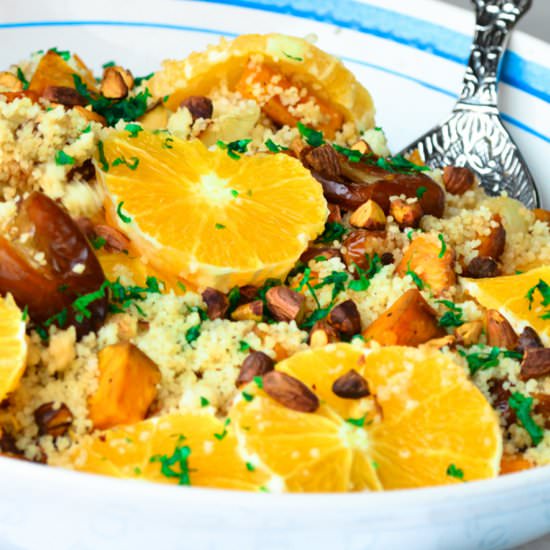 Couscous Roasted Sweet Potatoes