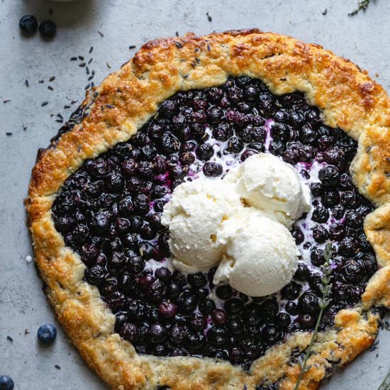 Lavender Blueberry Vanilla Galette