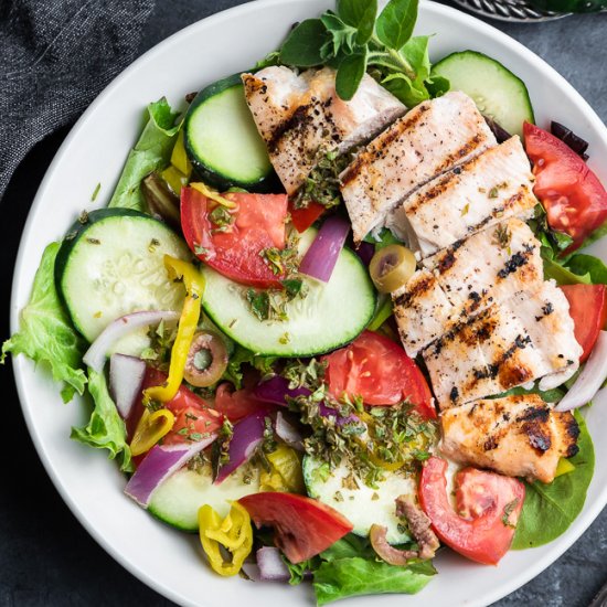 Greek Salad w/ Lemon & Oregano