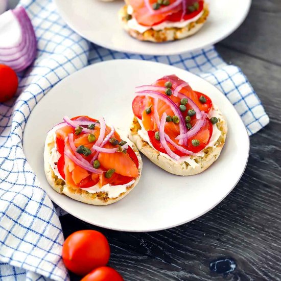 Smoked Salmon English Muffins