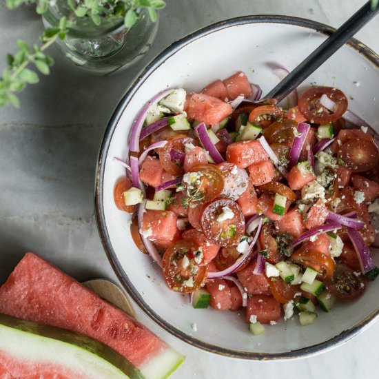 Greek Watermelon Salad