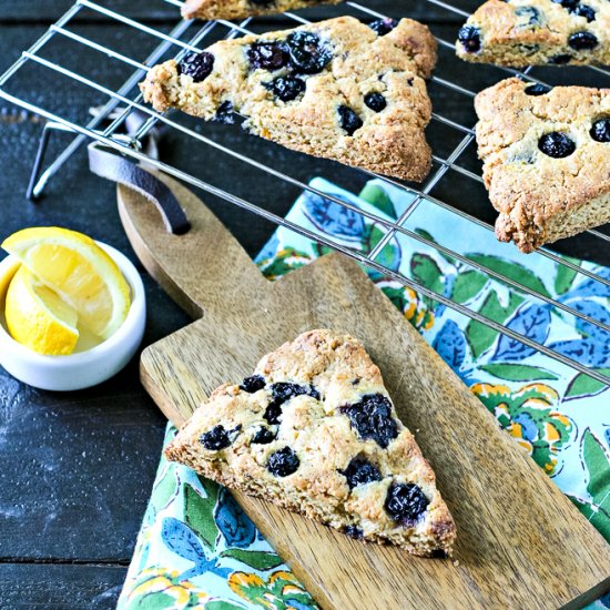 Gluten Free Blueberry Lemon Scones