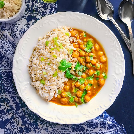 Quick Moroccan Chickpea Stew