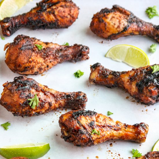 Grilled Jerk Chicken Drumsticks