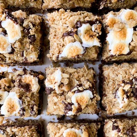 Oatmeal S’mores Cookie Bars