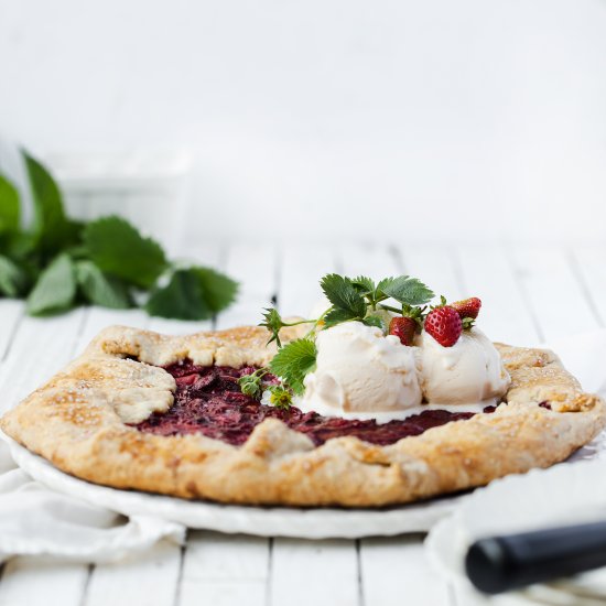 Lemon Curd Wild Strawberry Galette