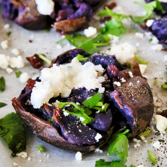 Smashed Purple Potatoes