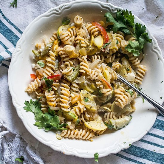 Easy Chickpea Pasta Primavera