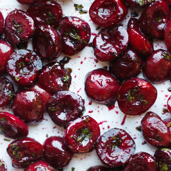 Savory Roasted Cherries