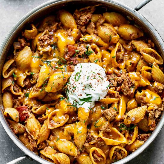 One Pot Turkey Mexican Pasta