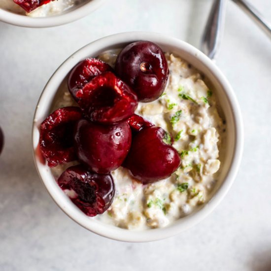 Cherry Lime Overnight Oats