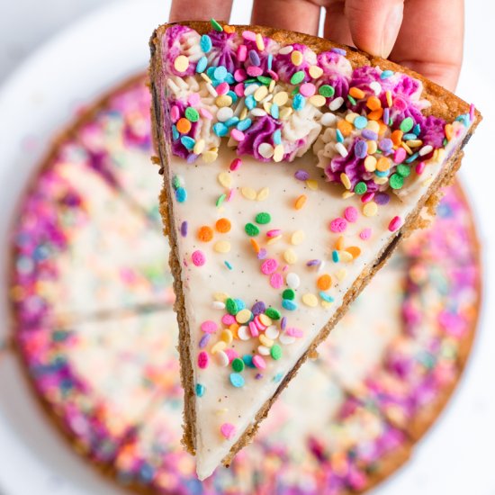 Vegan Chocolate Chip Cookie Cake