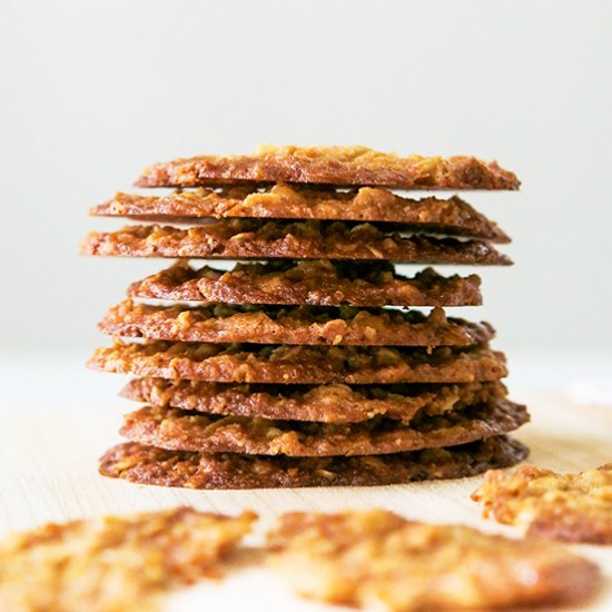 Gma’s Oatmeal Coconut Lace Cookies