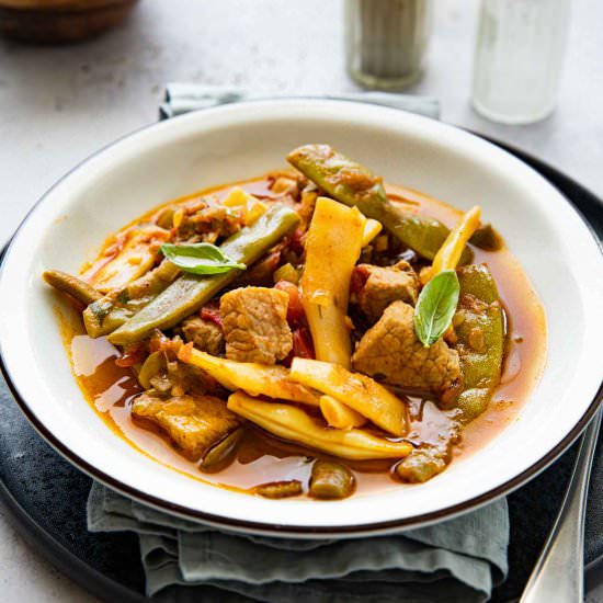 Pork Stew with String Beans