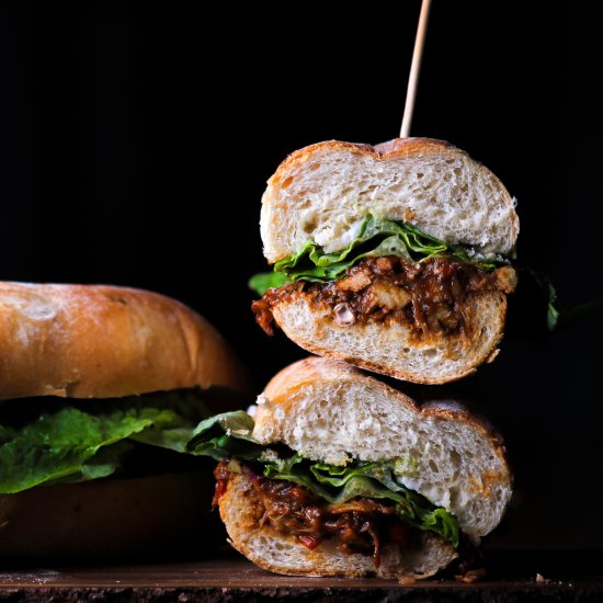 Jerk Jackfruit Sandwich