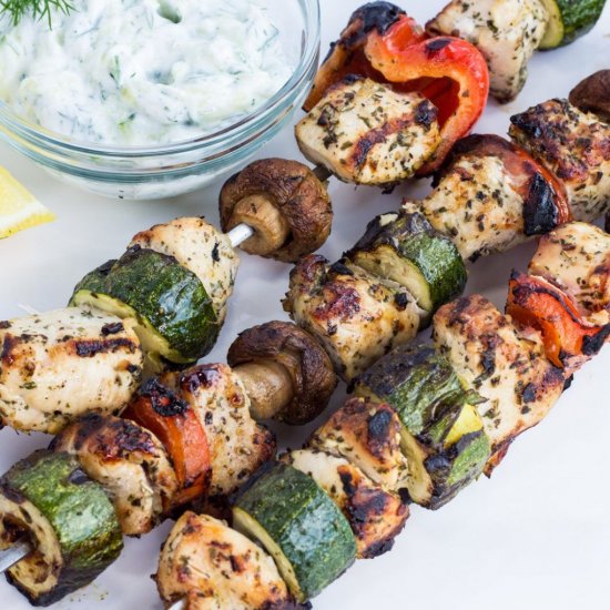 Lemon-Oregano Chicken Kabobs