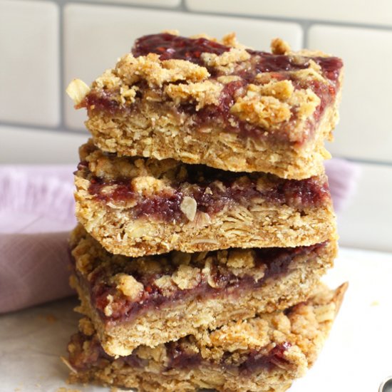 Oatmeal Raspberry Jam Bars