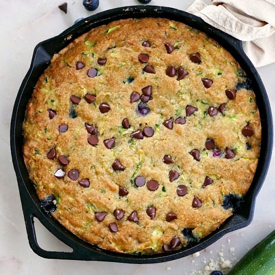 Chocolate Zucchini Skillet Cookie