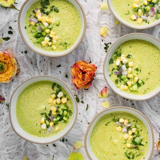 Smoked Corn Gazpacho