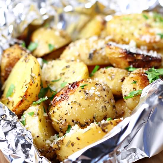 Grilled Garlic Herb Potatoes